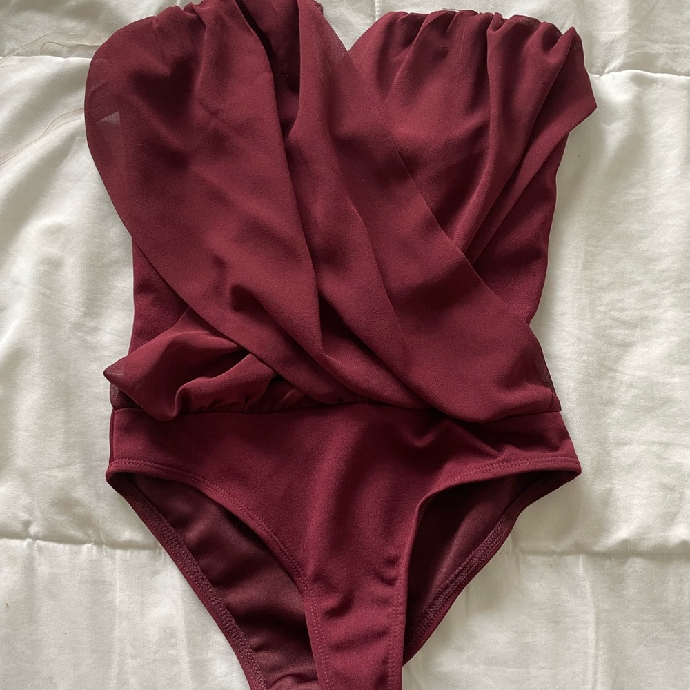 Chiffon Surplice Bodysuit